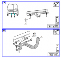 Фаркоп 1439-A Oris на Renault Dokker 2017-2021 без выреза в бампере. Тип шара: A. Нагрузки: 1400/75 кг, масса фаркопа 17,5 кг (без электрики в комплекте) от магазина ФаркопРос